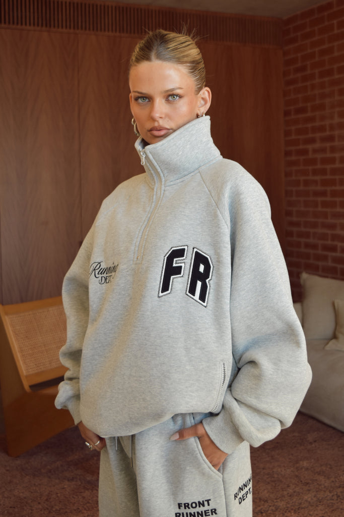 Classic Running Dept. 1/4 Zip Grey Marle