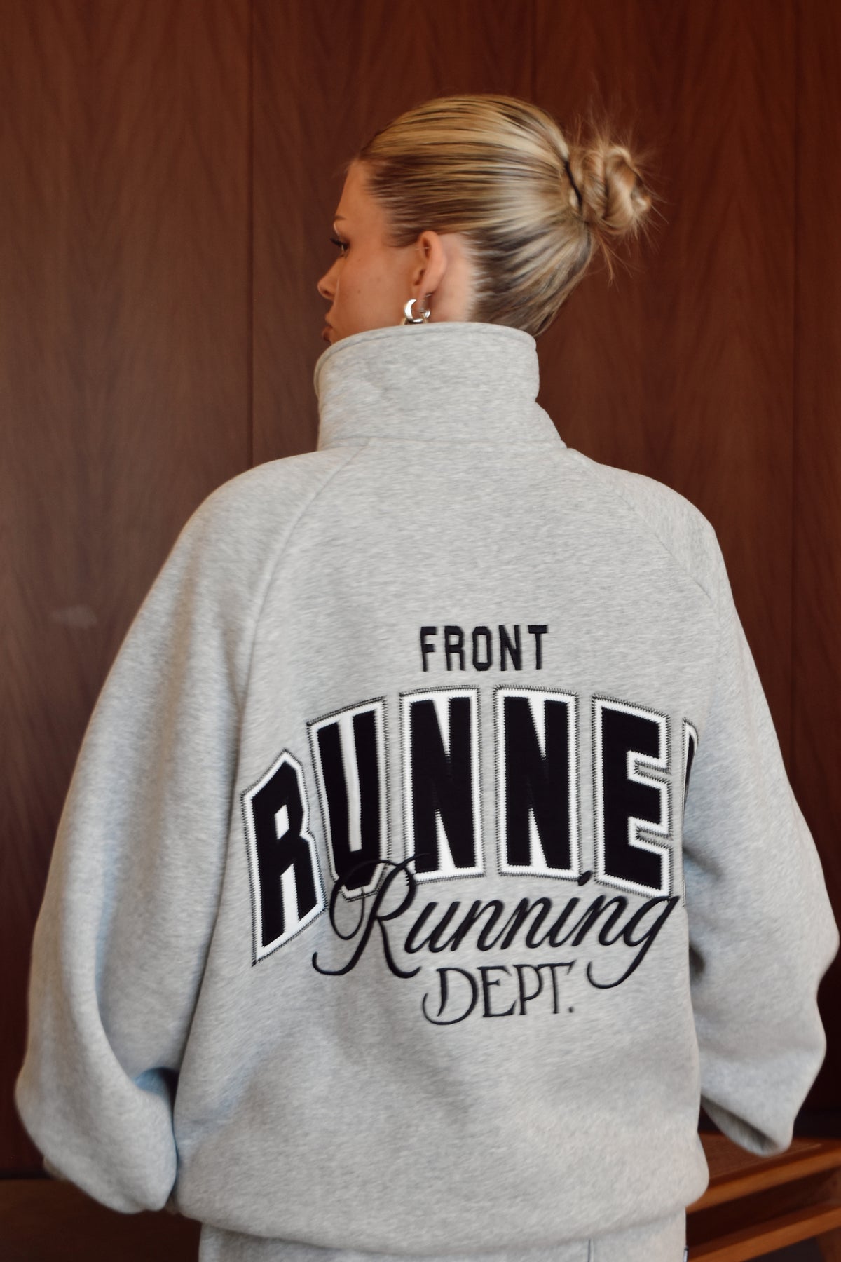 Classic Running Dept. 1/4 Zip Grey Marle [women]
