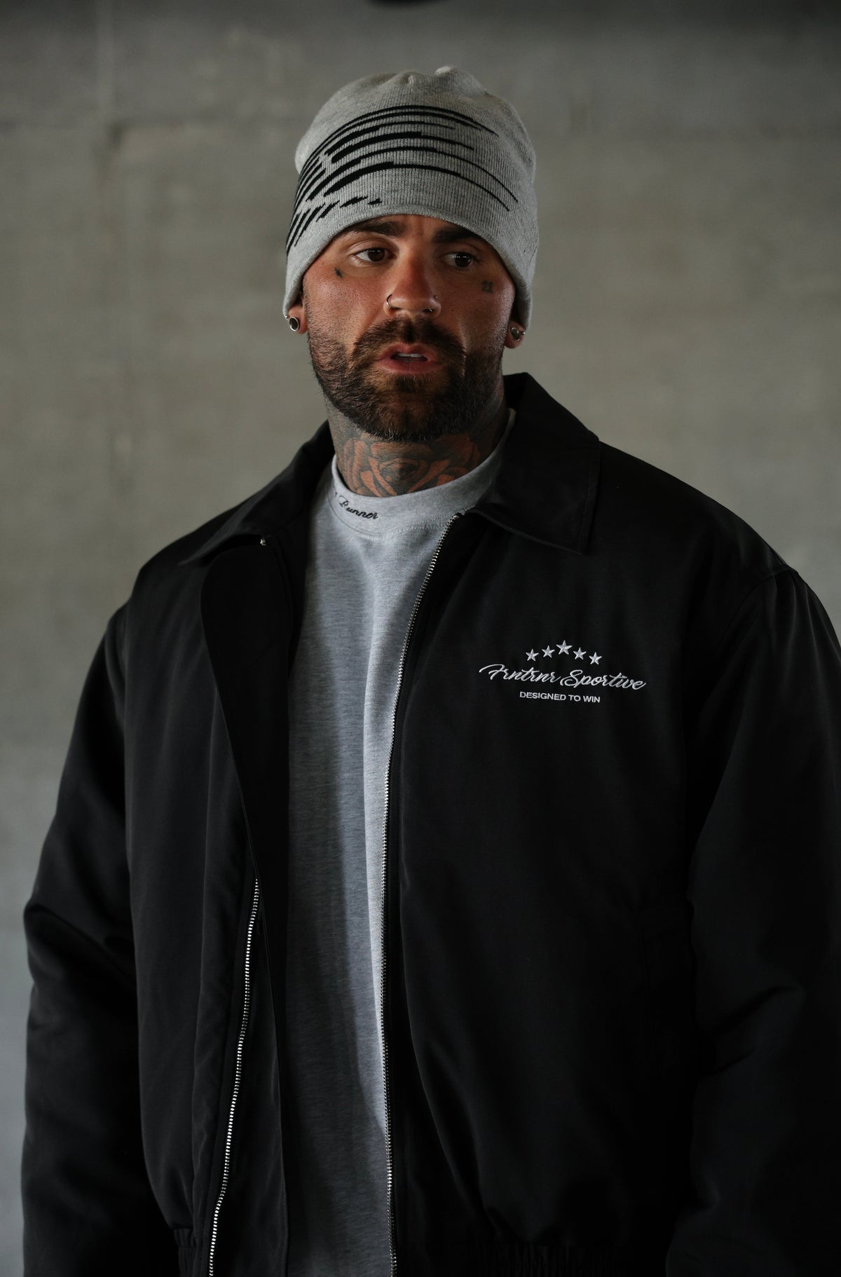 Road Runner Skull Beanie Grey Marle [men]
