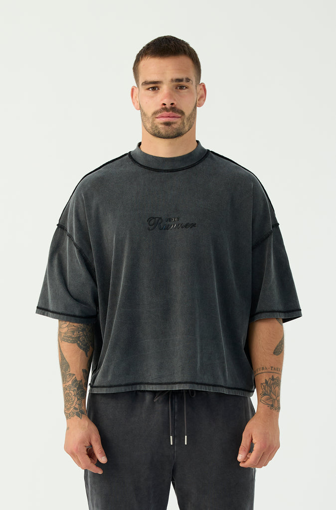 Boxy Reverse Tee - Black