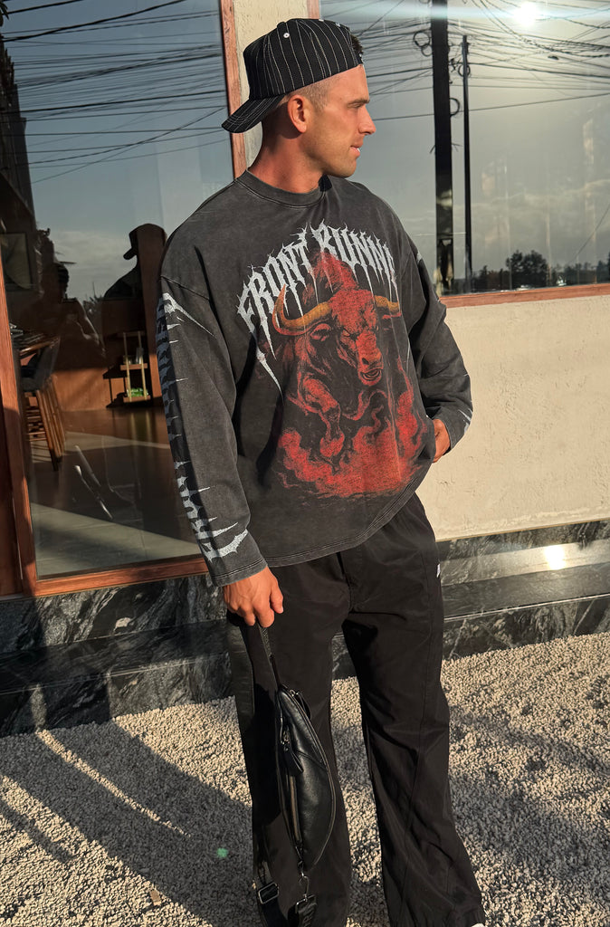 Pressure L/S Tee Washed Black