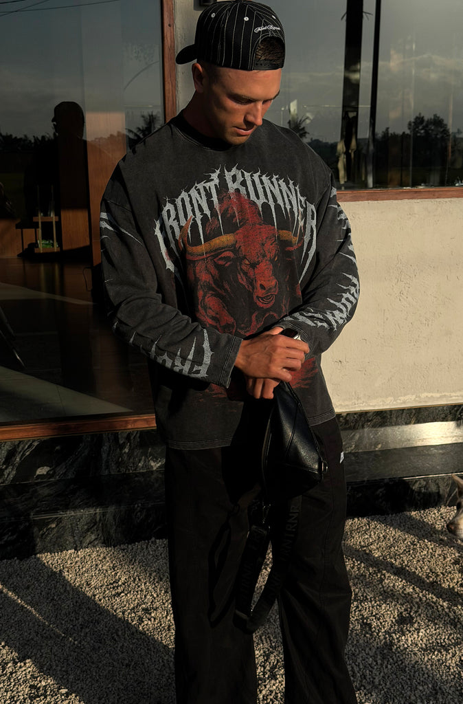 Pressure L/S Tee Washed Black