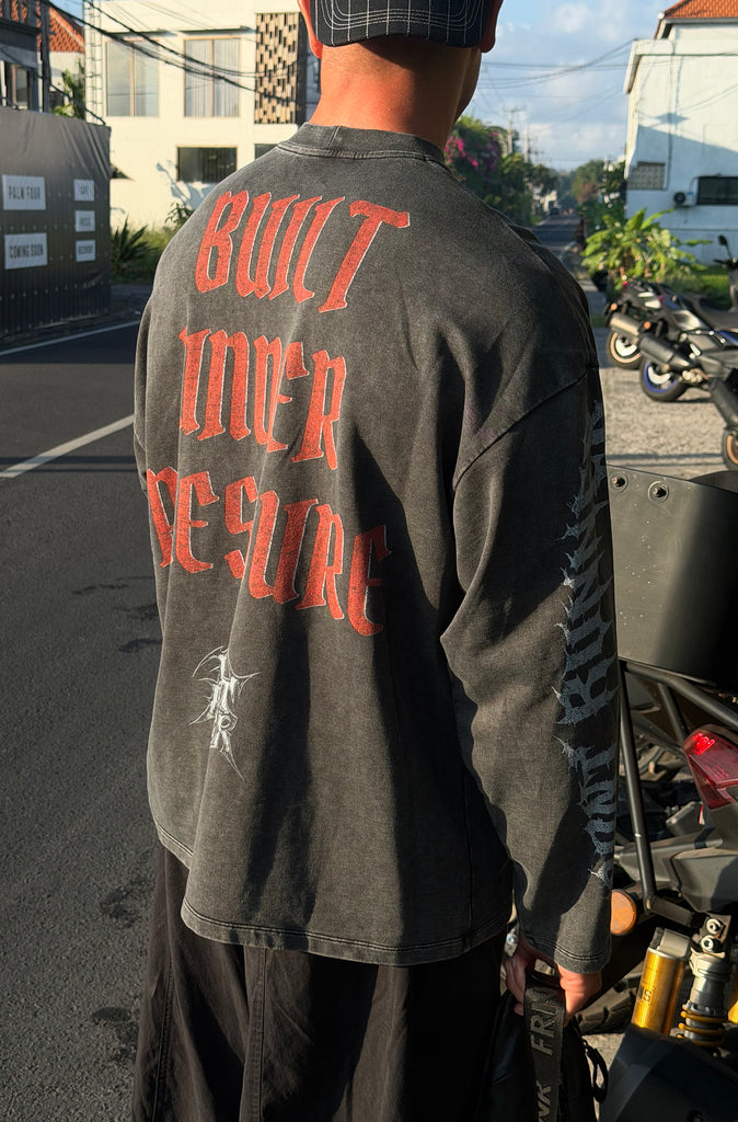 Pressure L/S Tee Washed Black