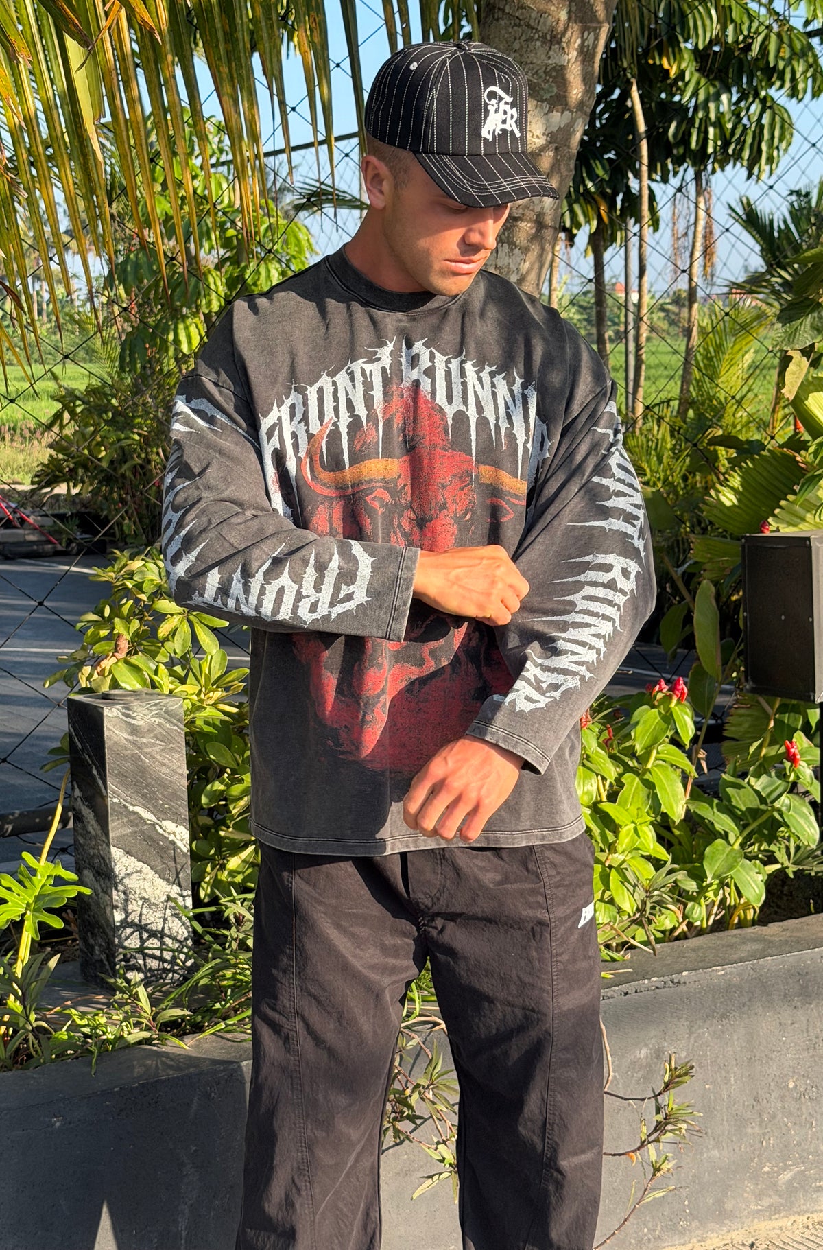 Pressure L/S Tee Washed Black [men]