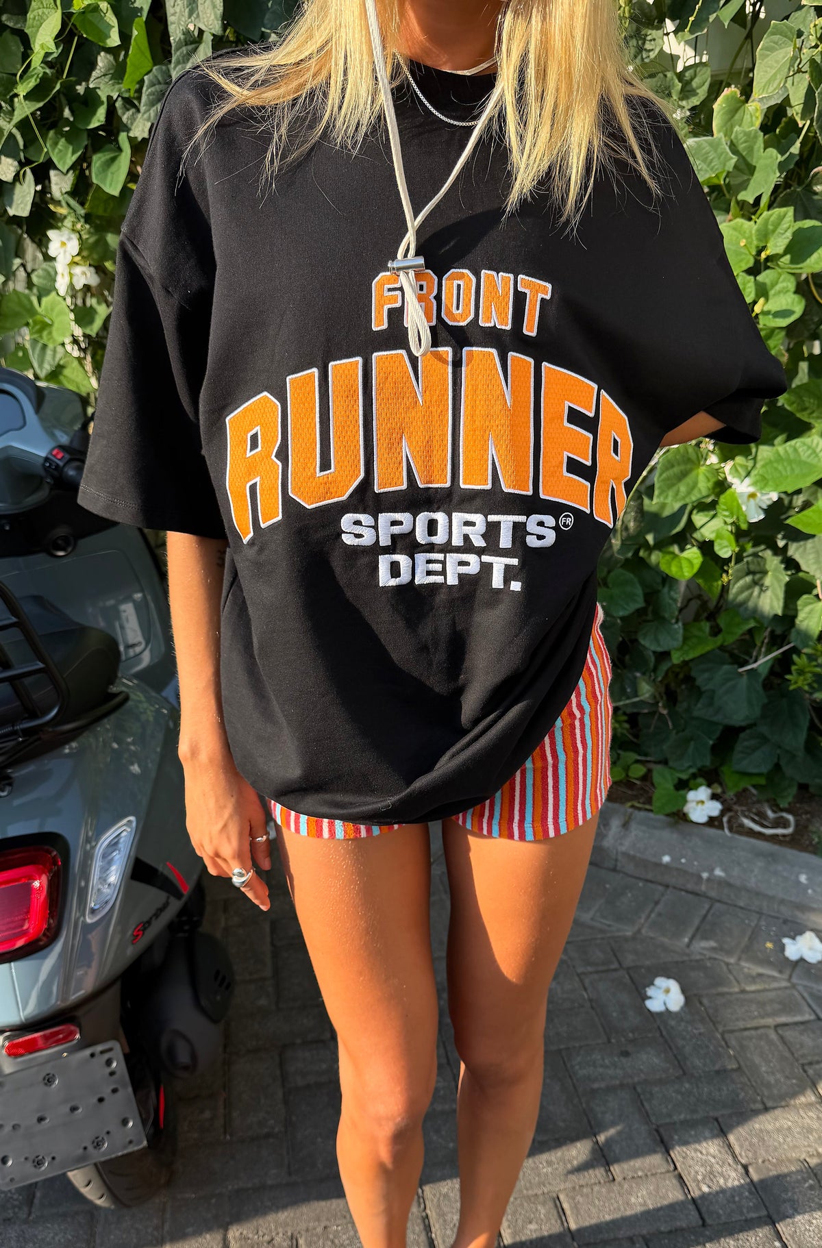 Sports Dept Tee Black Mandarin [women]