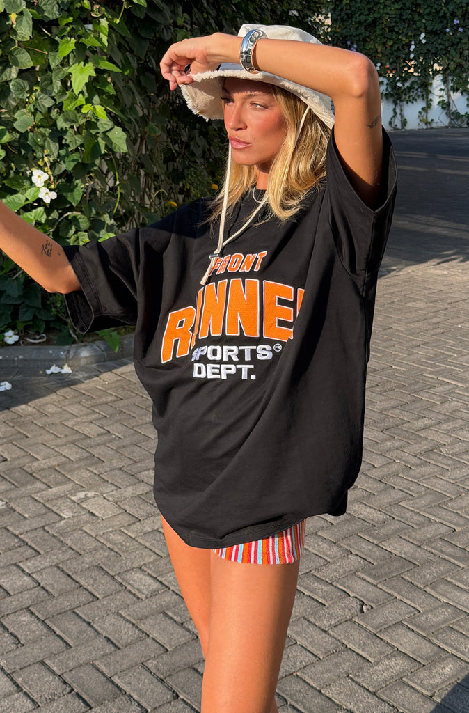 Sports Dept Tee Black Mandarin