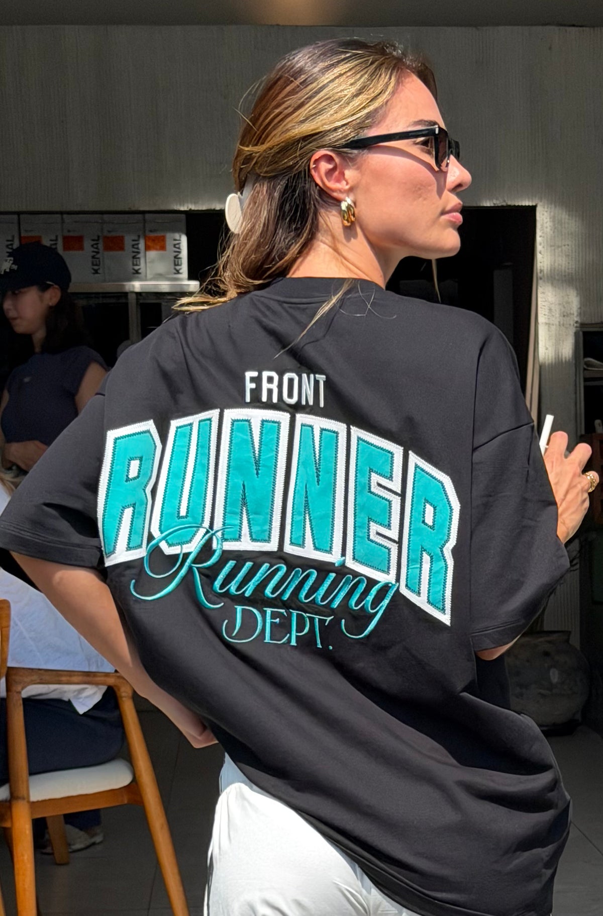 Classic Running Dept Tee Black Tiffany [women]