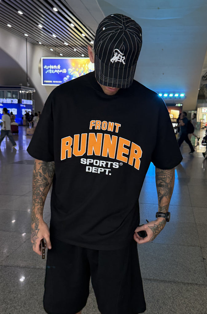Sports Dept Tee Black Mandarin
