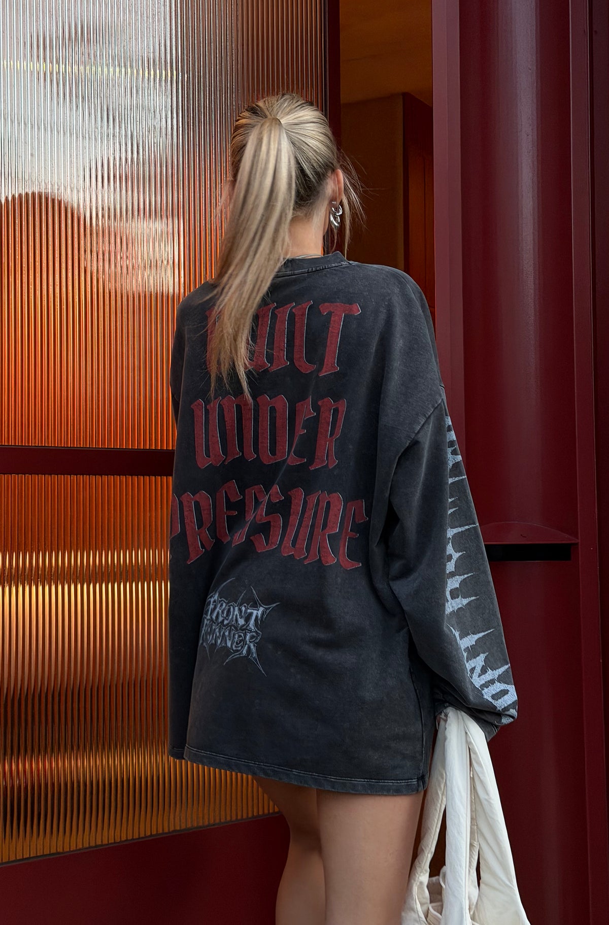 Pressure L/S Tee Washed Black [women]