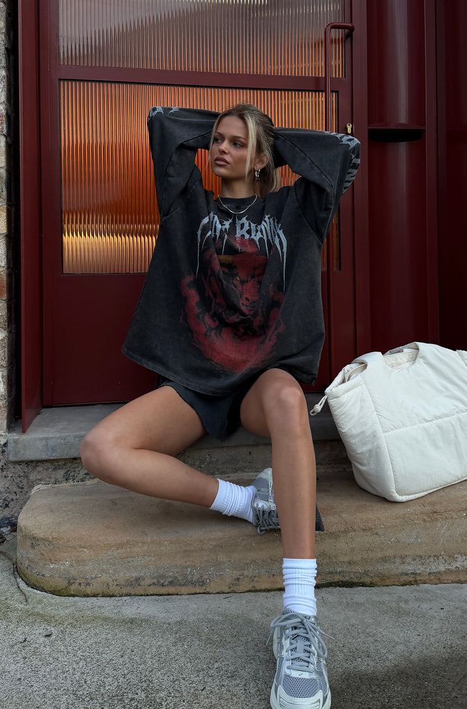 Pressure L/S Tee Washed Black