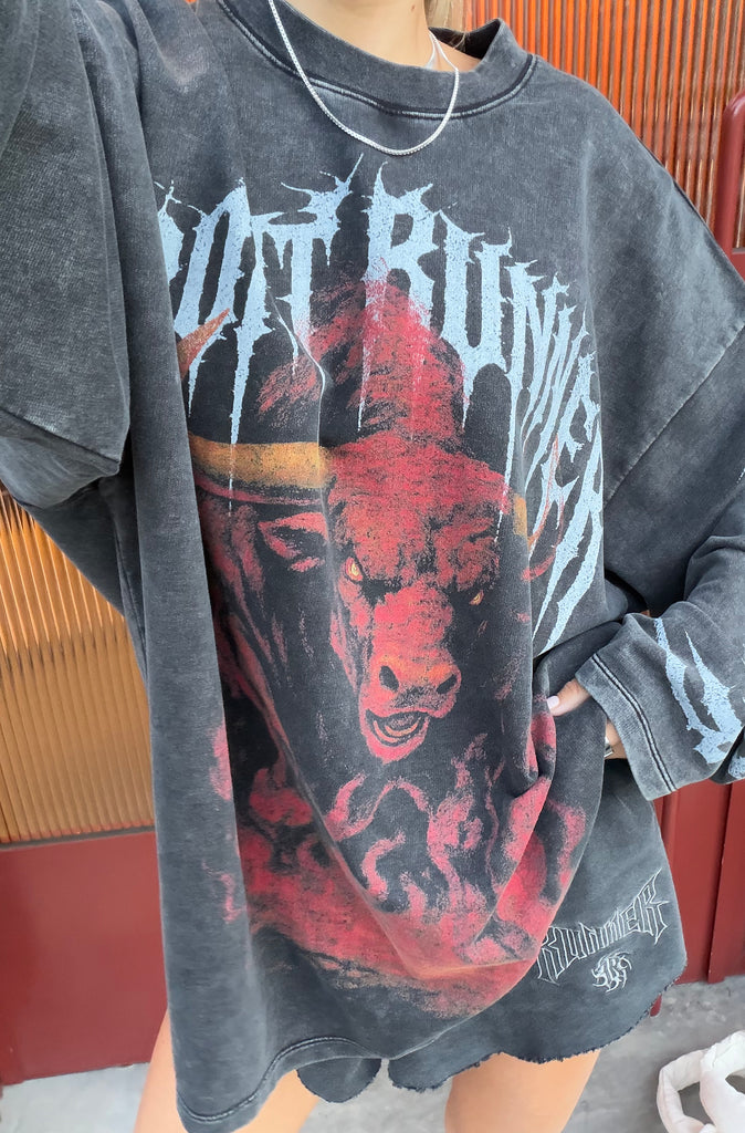 Pressure L/S Tee Washed Black