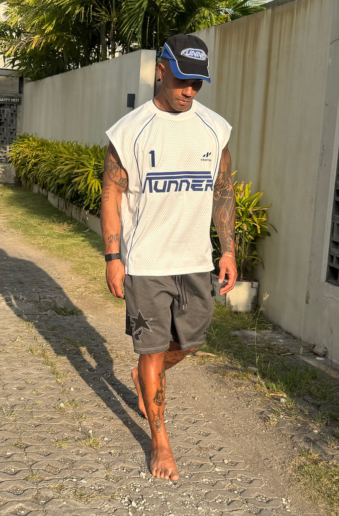 Striker Sleveless Jersey White Cobalt