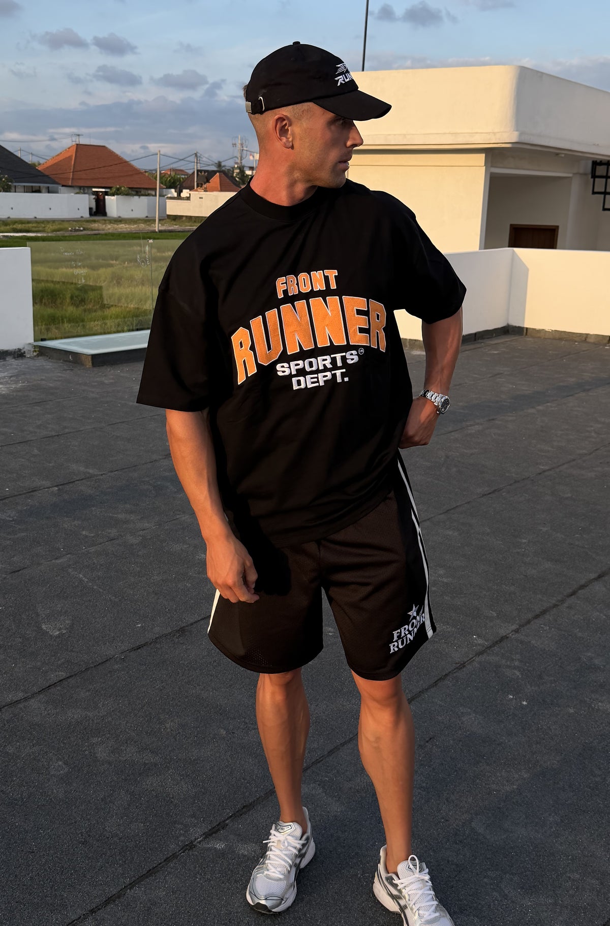 Sports Dept Tee Black Mandarin [men]