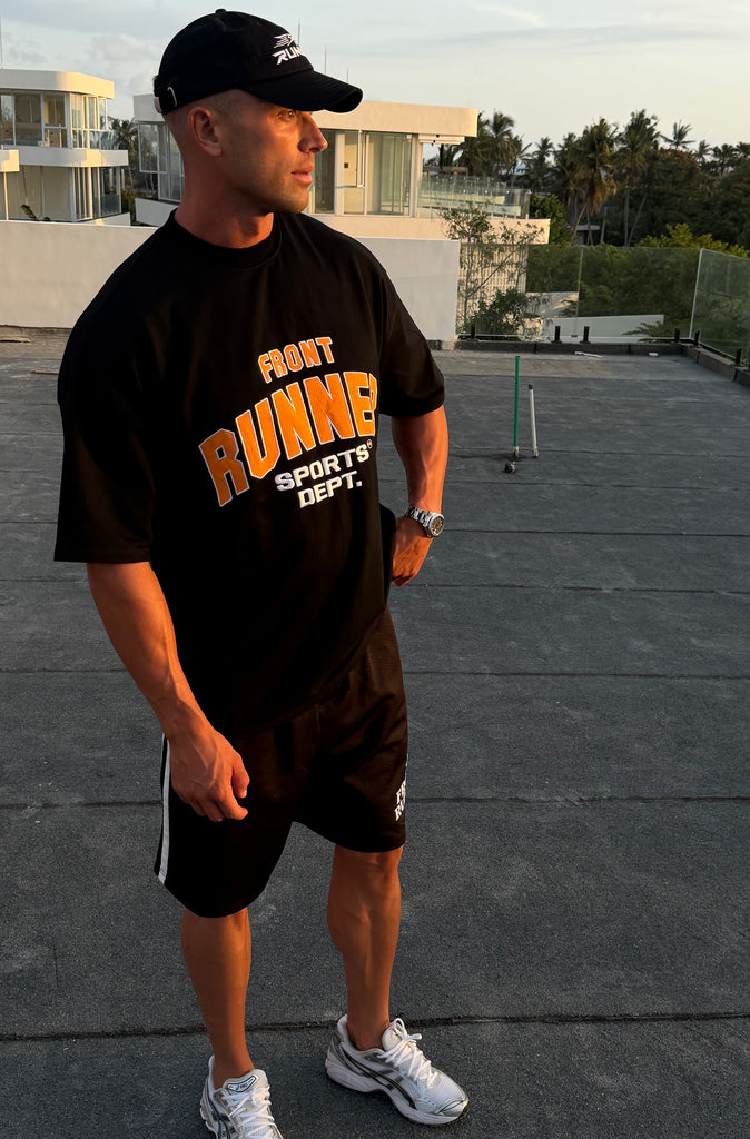 Sports Dept Tee Black Mandarin