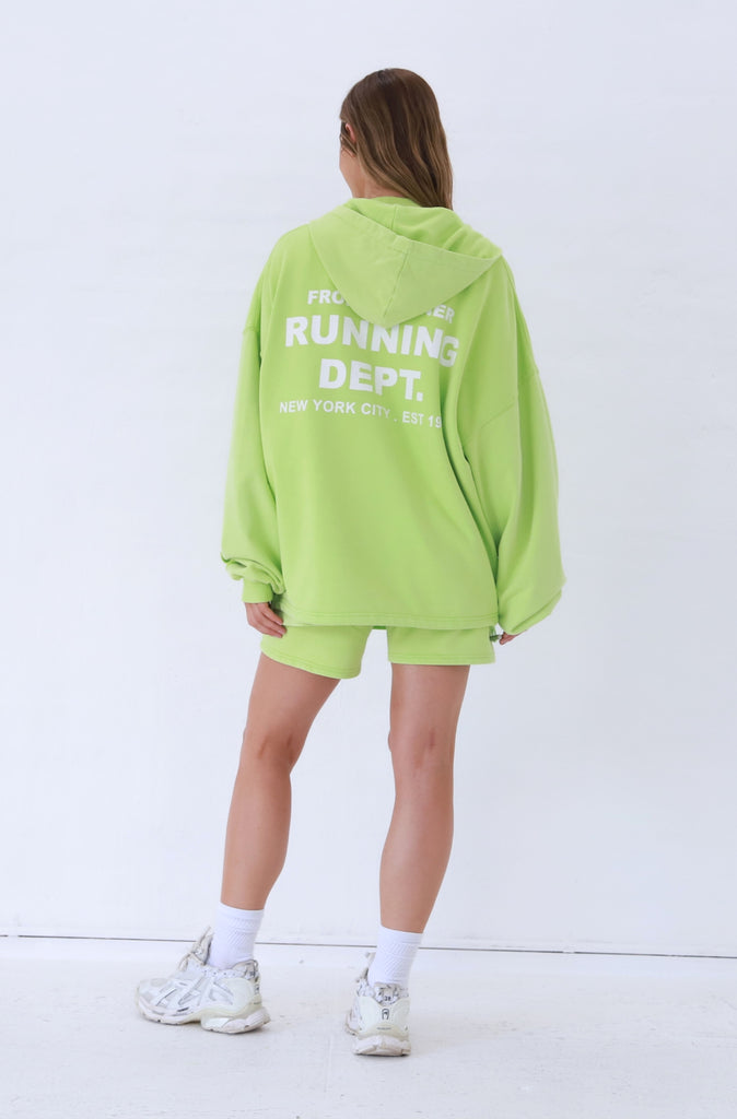 Running Dept Hoodie - Lime