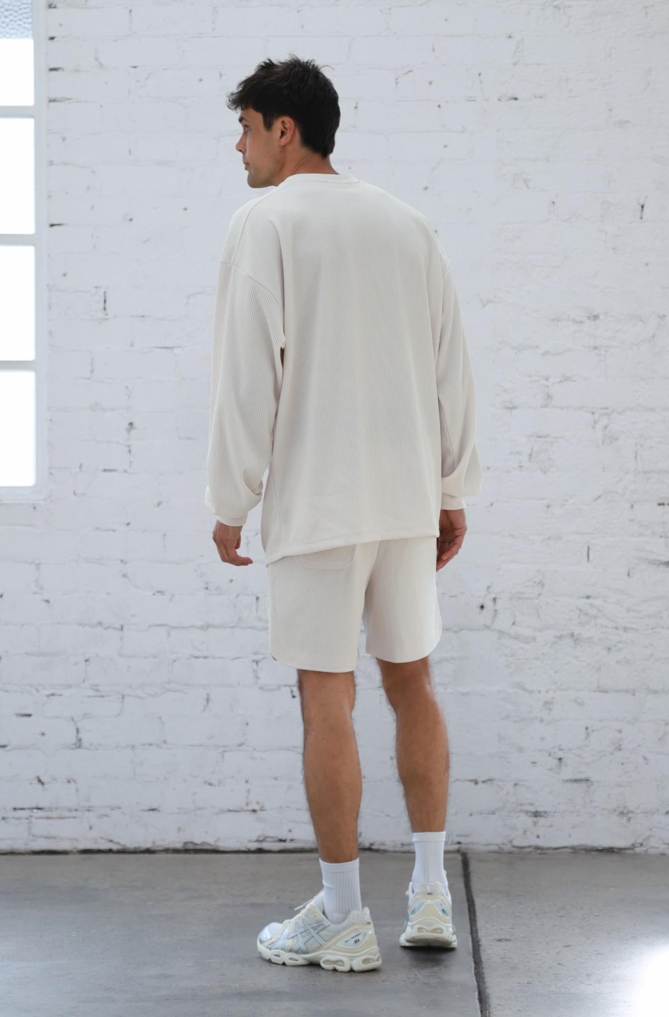 Pleated Long Sleeve Top - Ivory