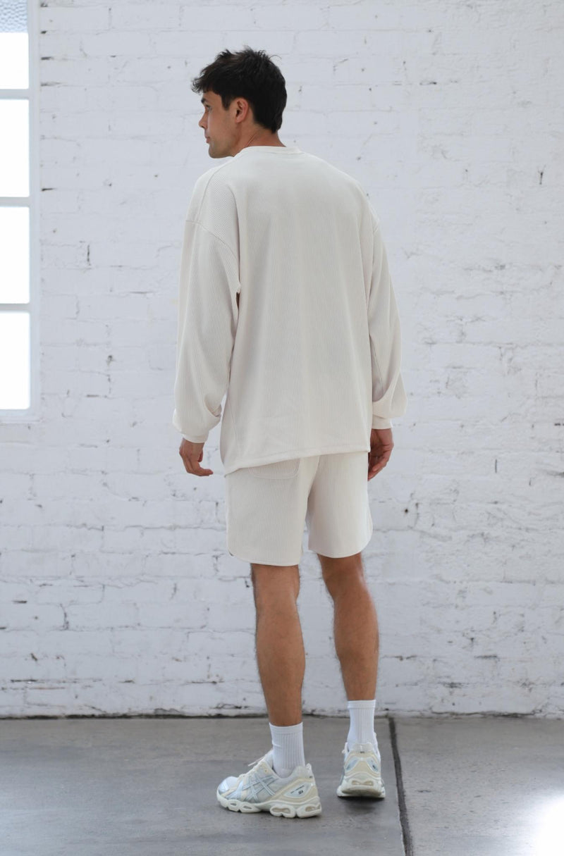 Pleated Long Sleeve Top - Ivory
