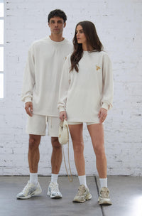 Pleated Long Sleeve Top - Ivory