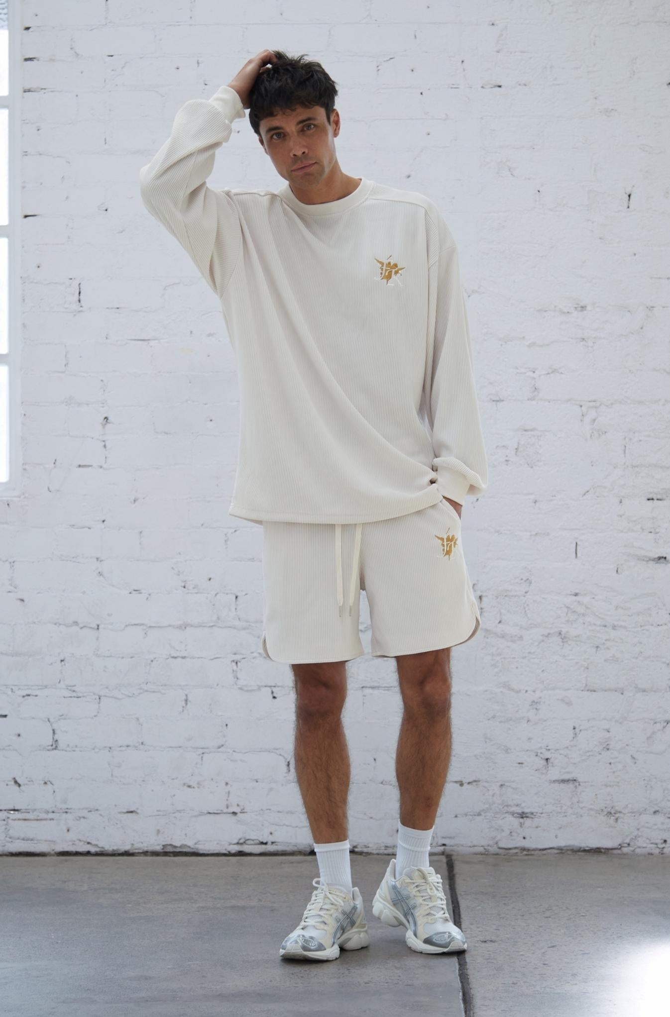 Pleated Long Sleeve Top - Ivory