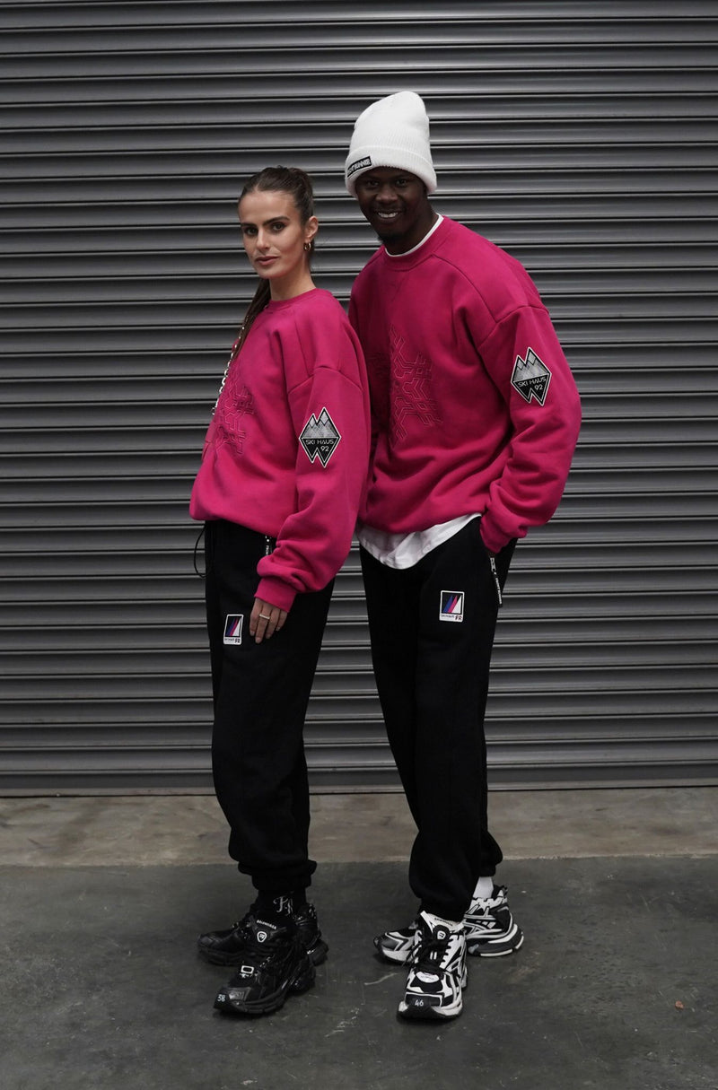 Ski Haus Crewneck - Fuchsia