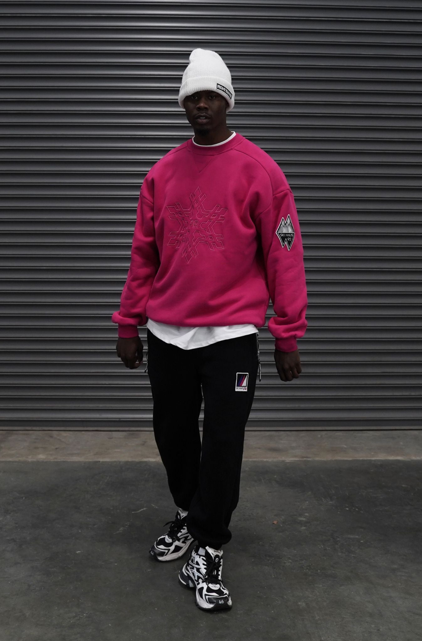 Ski Haus Crewneck - Fuchsia