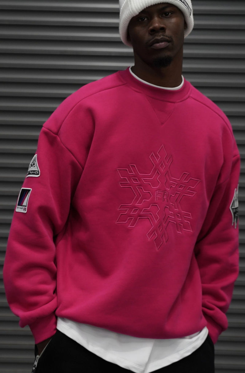 Ski Haus Crewneck - Fuchsia