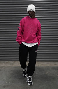 Ski Haus Crewneck - Fuchsia