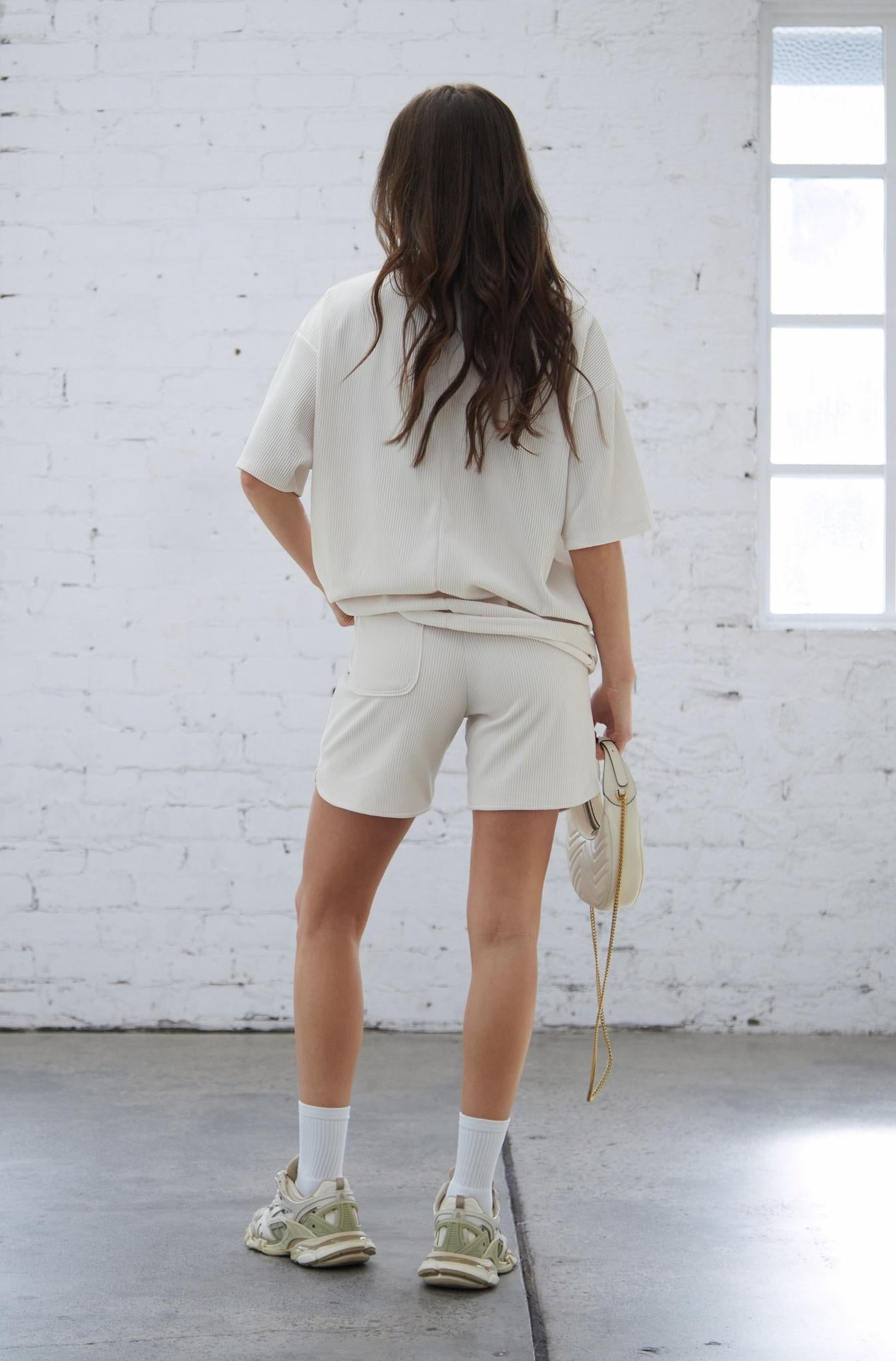 Pleated Shorts - Ivory