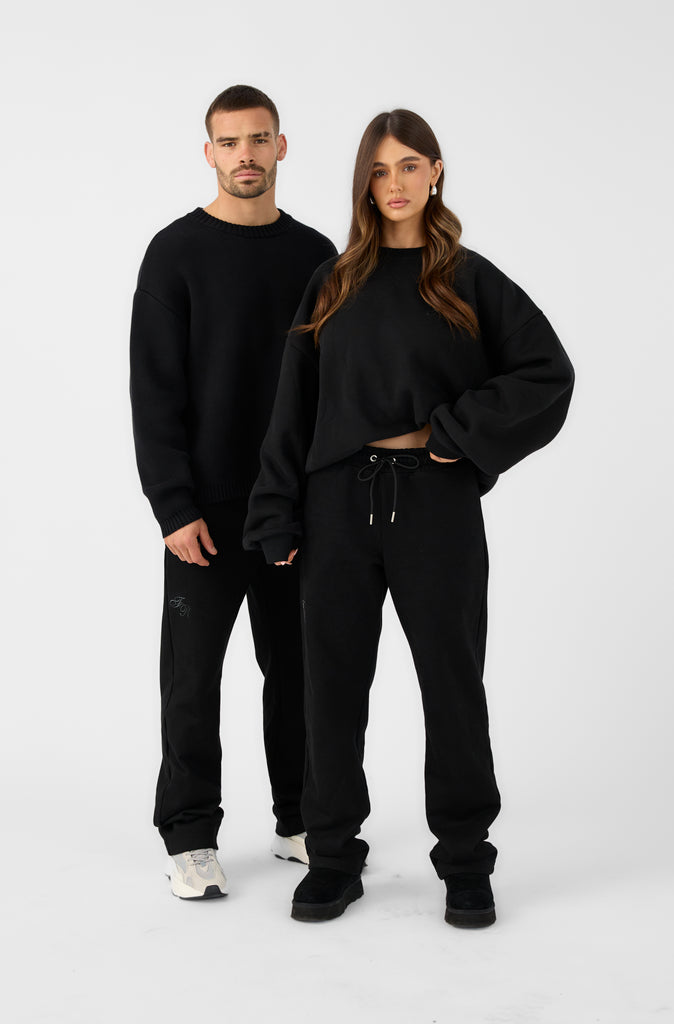 Straight Leg Sweatpant - Black