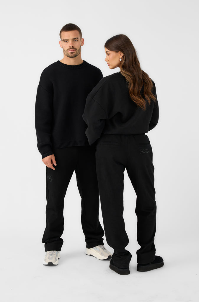 Straight Leg Sweatpant - Black