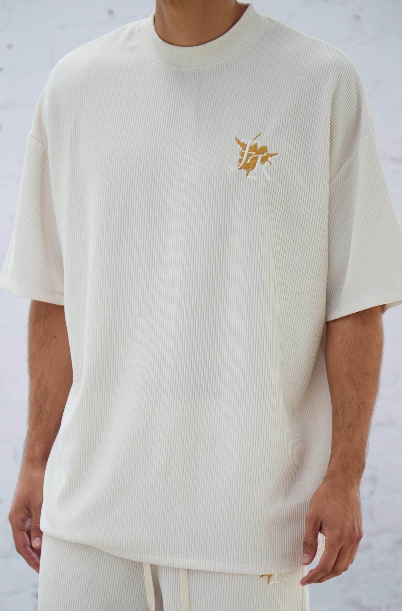 Pleated Tee - Ivory
