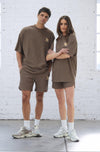 Pleated Tee - Mocha