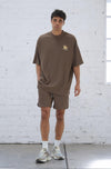 Pleated Tee - Mocha