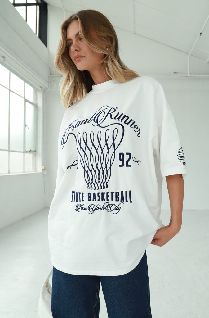 State Basketball Tee - Vanilla