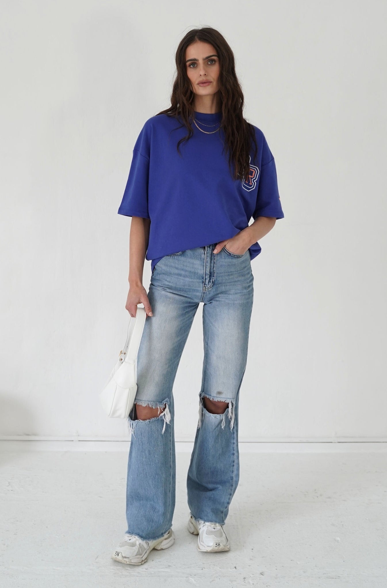 Track Star Tee - Electric Blue