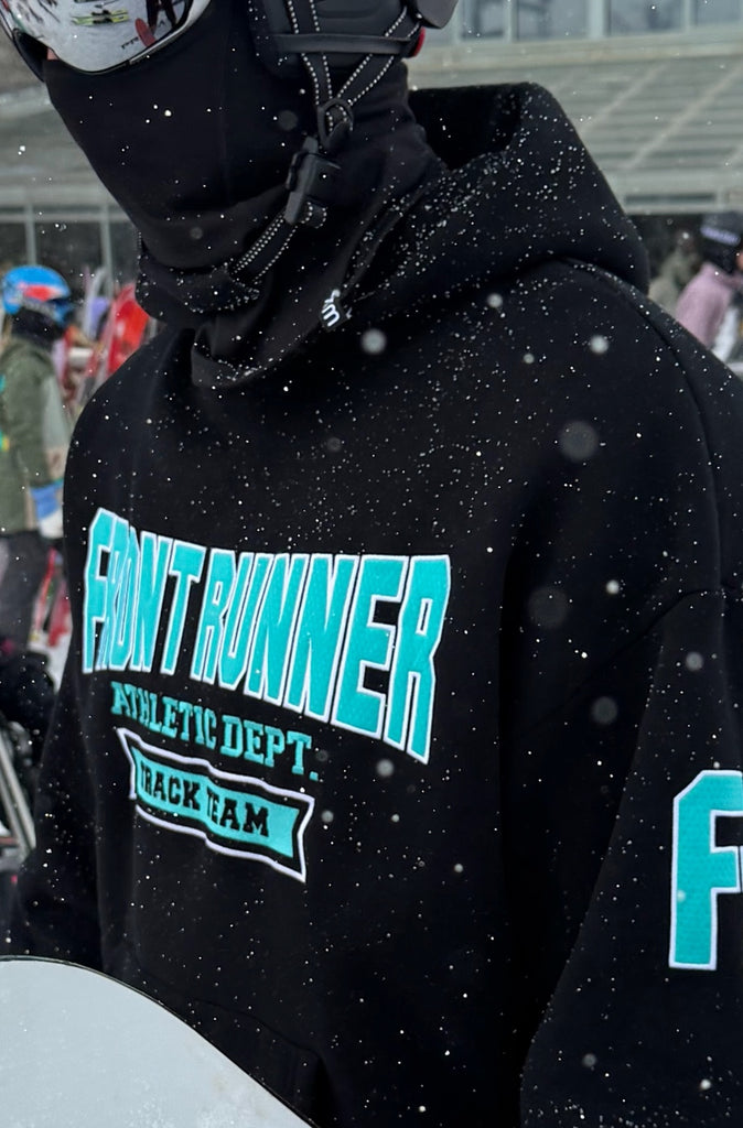 Athletic Department Hoodie Black & Teal