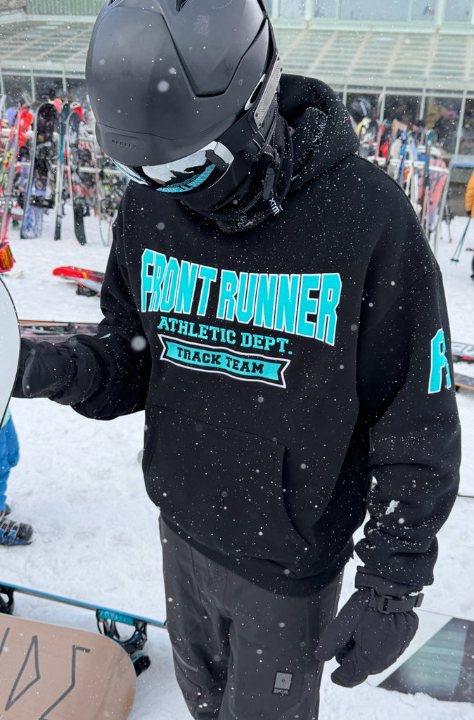 Athletic Department Hoodie Black & Teal