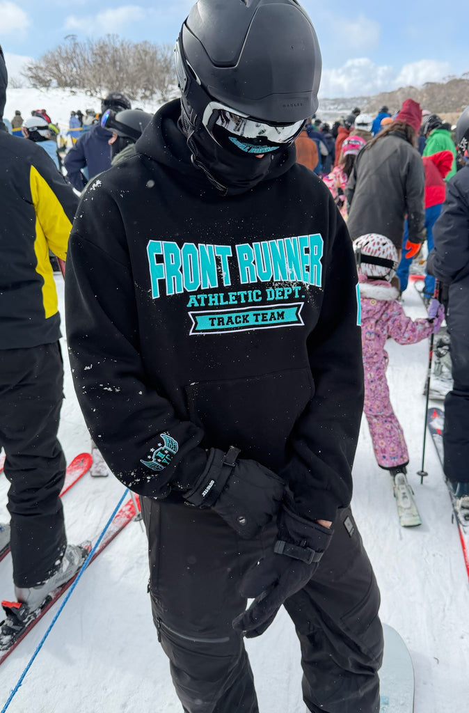 Athletic Department Hoodie Black & Teal