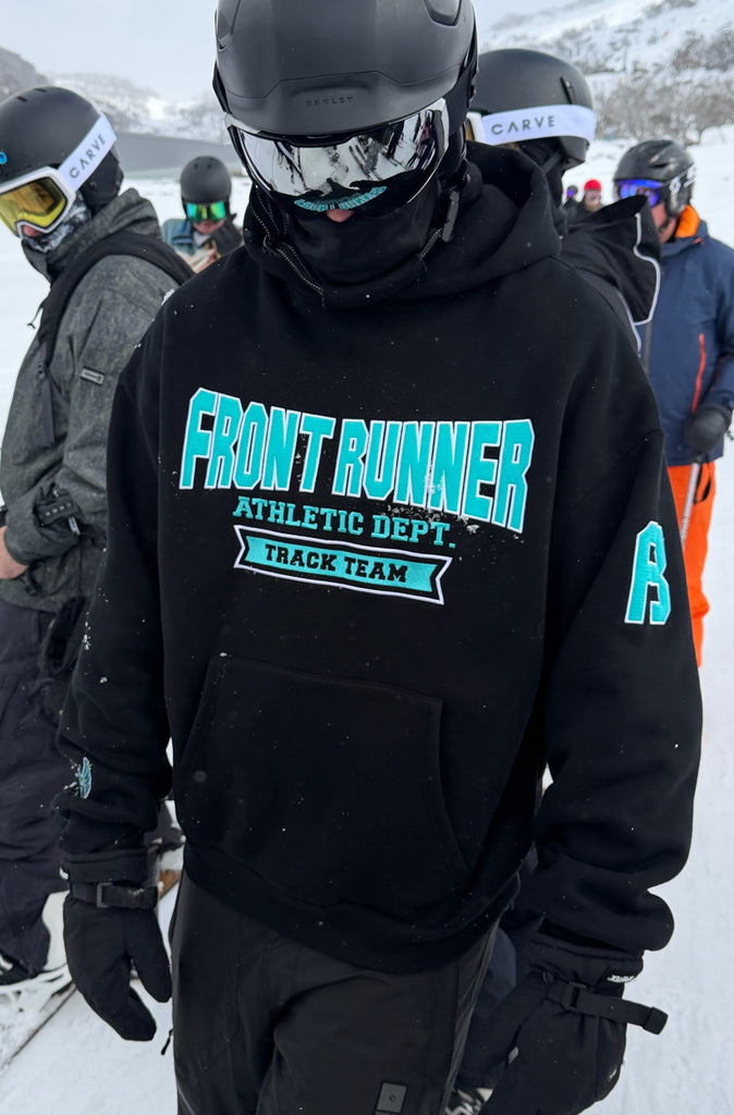 Athletic Department Hoodie Black & Teal
