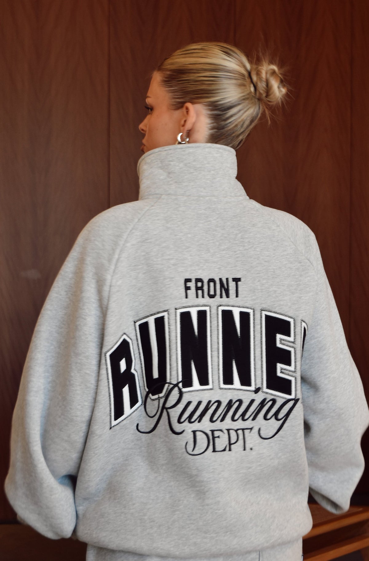Classic Running Dept 1/4 Zip Grey Marle