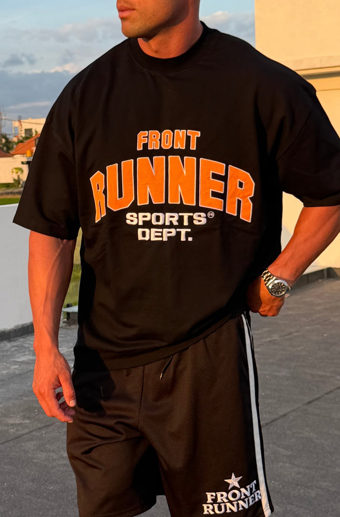 Sports Dept Tee Black Mandarin