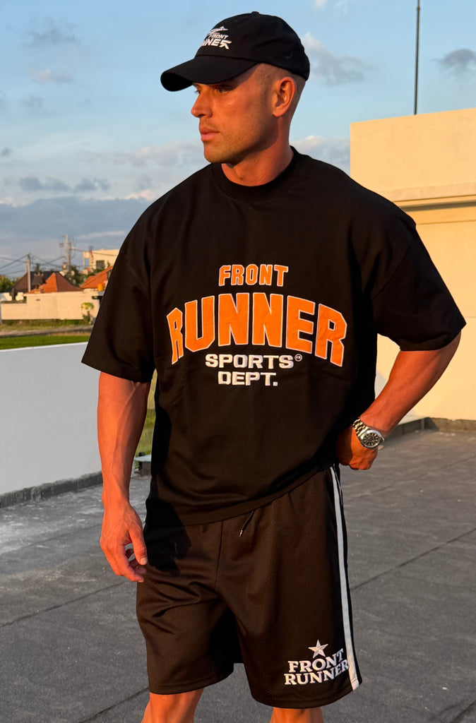Sports Dept Tee Black Mandarin