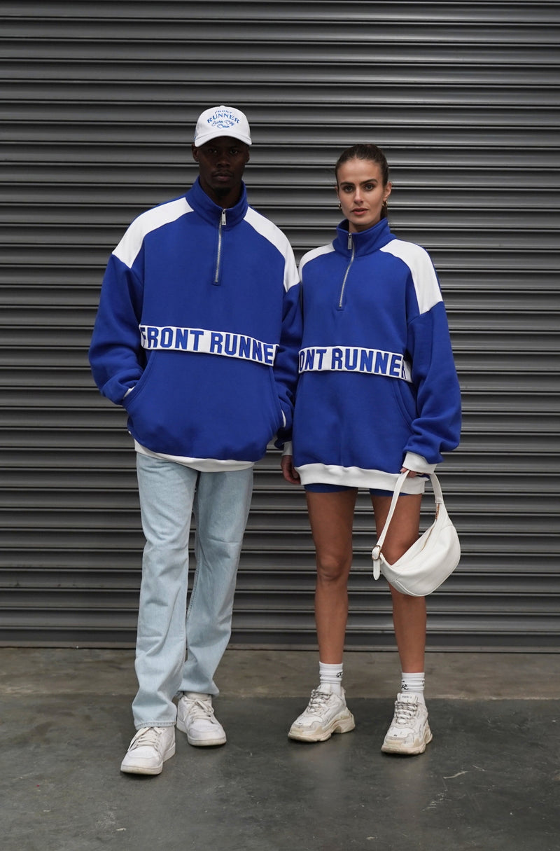 1/4 Zip Sweater - Blue
