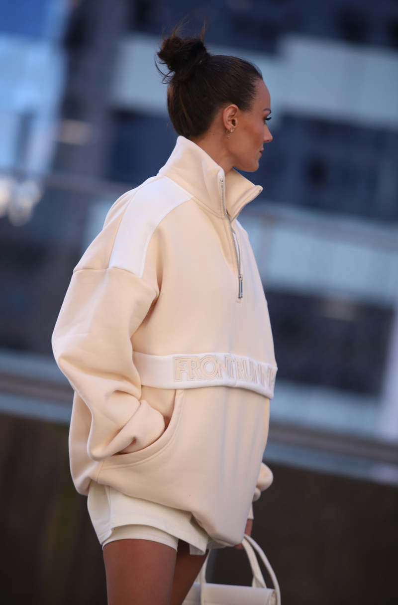 1/4 Zip Sweater - Vanilla