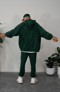 Season Zipped Hood - Forest Green