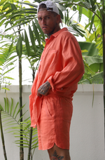 Ulu Linen Shorts - Coral