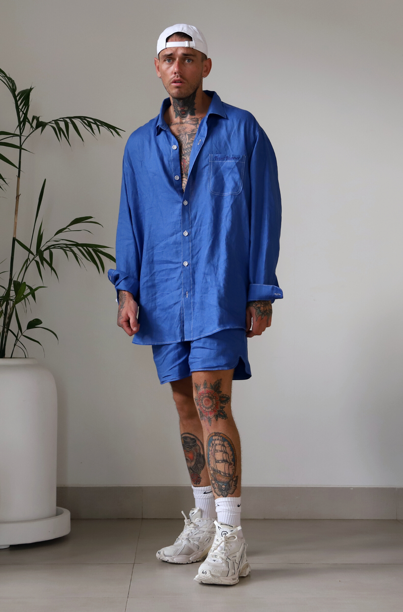 Ulu Linen Shirt - Denim Blue