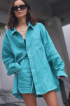 Ulu Linen Shorts - Peacock