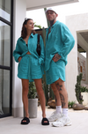 Ulu Linen Shorts - Peacock