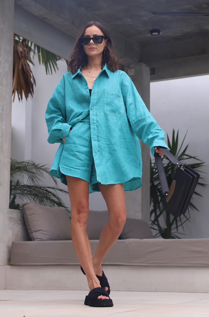 Ulu Linen Shirt - Peacock